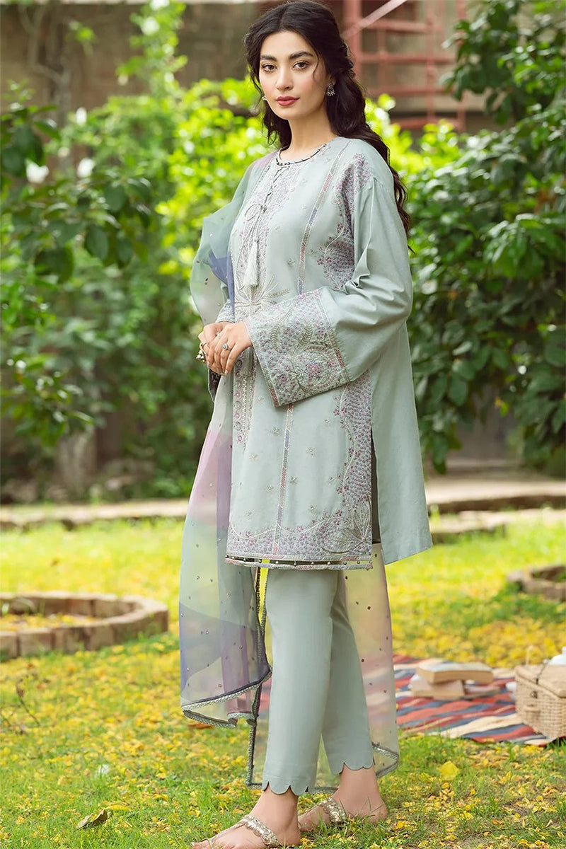 JAZMIN - 3PC LAWN EMBROIDERED FL-S88