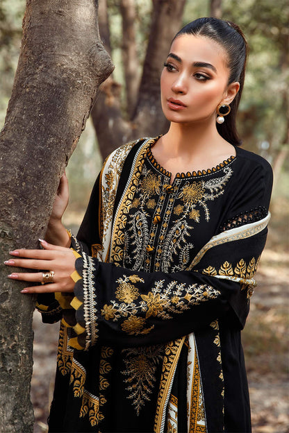 MARIA B - 3PC DHANAK EMBROIDERED FL-W174B