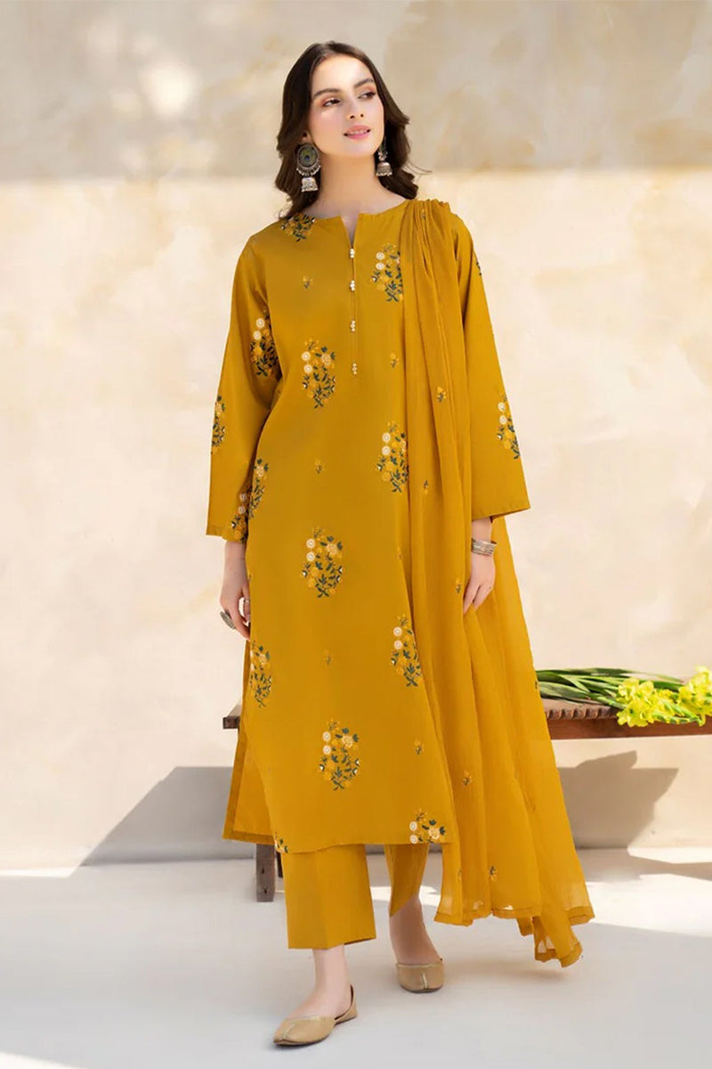 BAROQUE - 3PC LAWN EMBROIDERED FL-S95