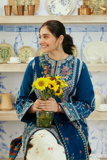 ZARA SHAH JAHAN - 3PC LAWN EMBROIDERED FL-S131