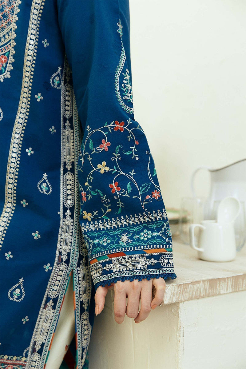 ZARA SHAH JAHAN - 3PC DHANAK EMBROIDERED FL-W131