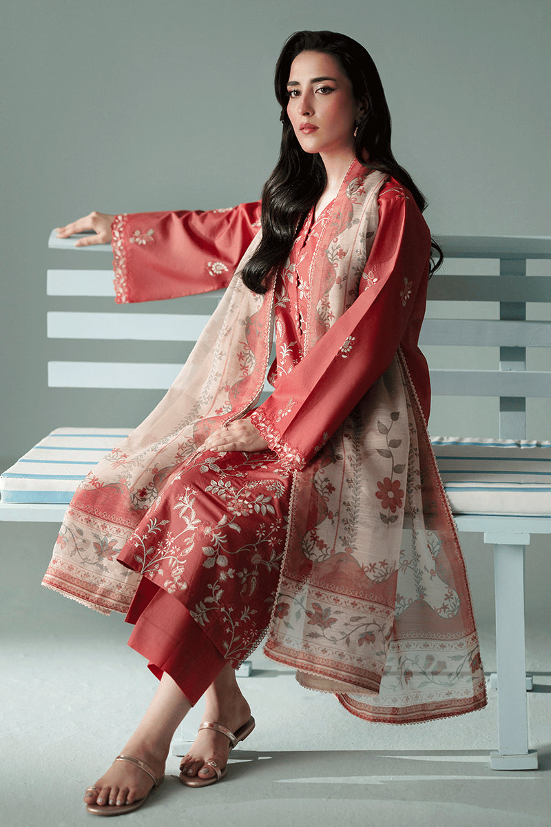 SERAN - 3PC DHANAK EMBROIDERED FL-W202