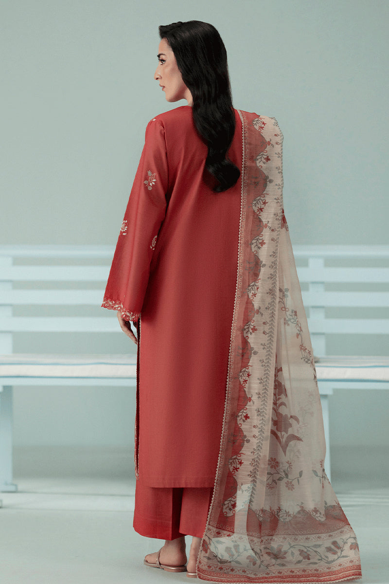 SERAN - 3PC DHANAK EMBROIDERED FL-W202