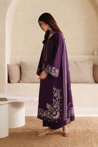 GARNET - 3PC DHANAK EMBROIDERED FL-W204