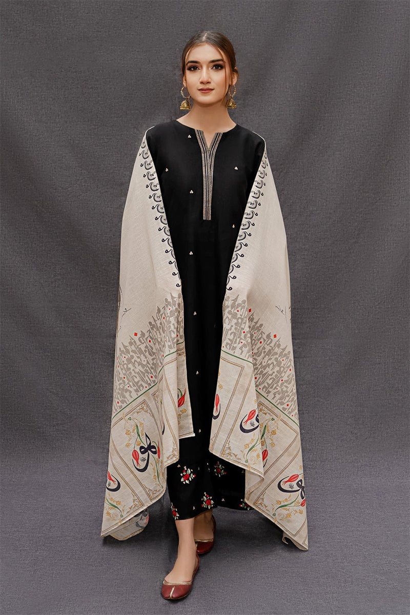 URGE - 3PC DHANAK EMBROIDERED FL-W141