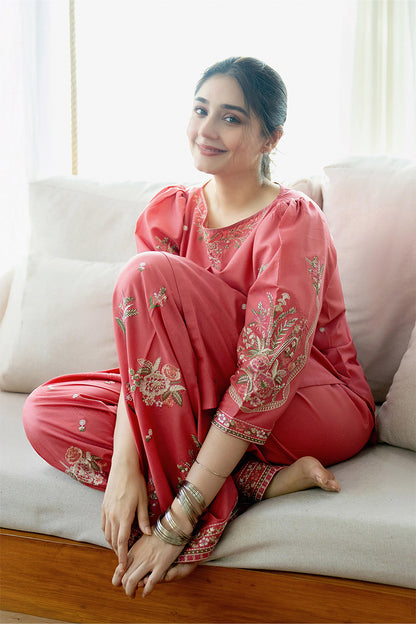 URGE - 2PC DHANAK EMBROIDERED FL-W207