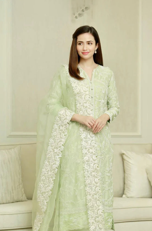 BAREEZE - 3PC LAWN HEAVY EMBROIDERED FL-102