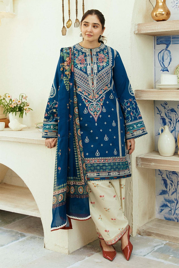 ZARA SHAH JAHAN - 3PC DHANAK EMBROIDERED FL-131