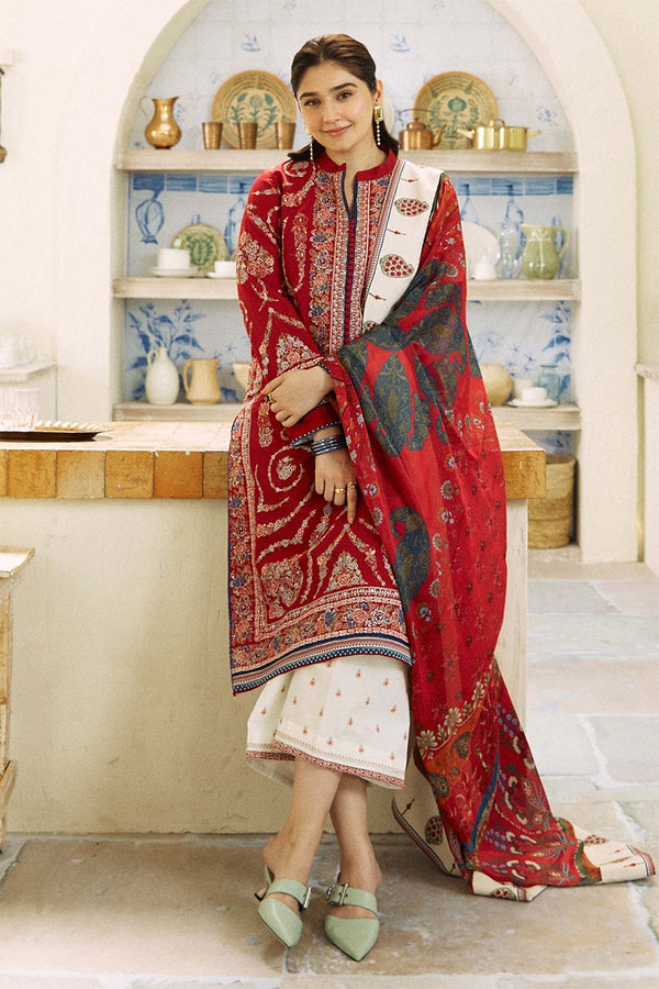 ZARA SHAH JAHAN - 3PC DHANAK EMBROIDERED FL-130