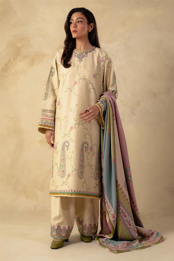 ZARA SHAH JAHAN - 3PC DHANAK EMBROIDERED FL-81