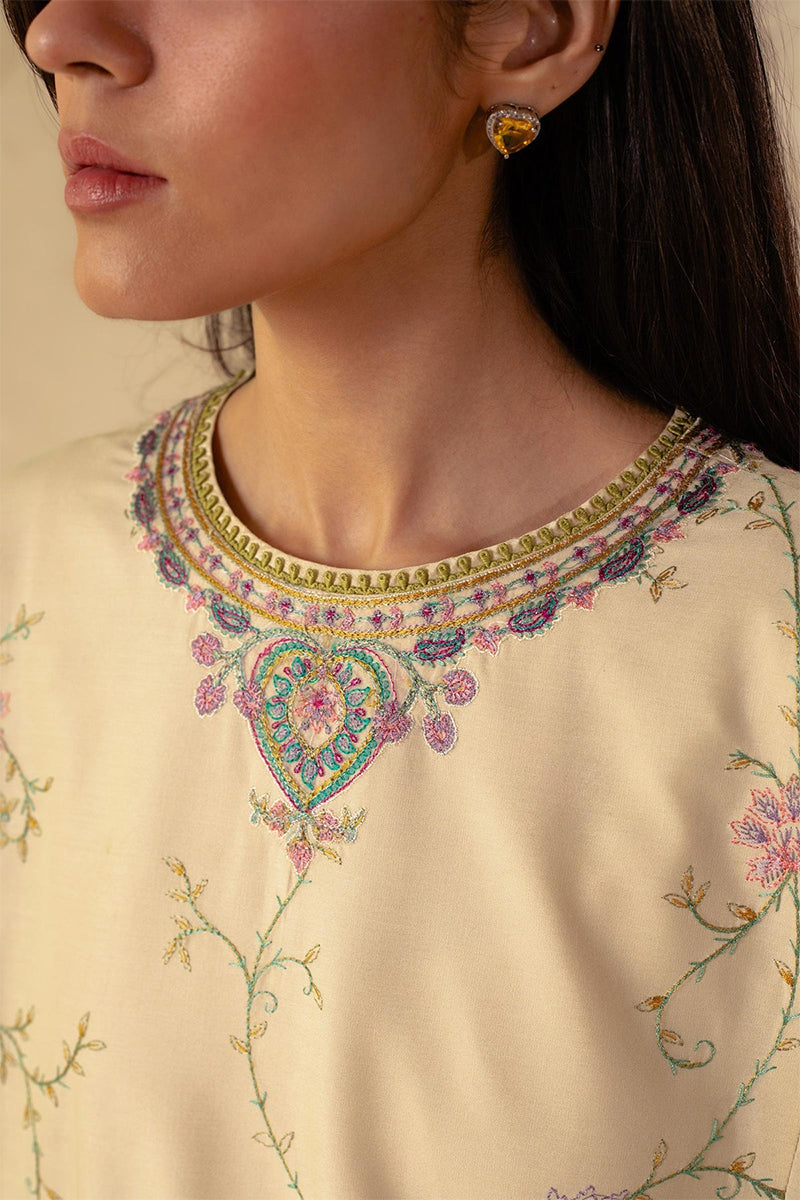 ZARA SHAH JAHAN - 3PC DHANAK EMBROIDERED FL-W81S