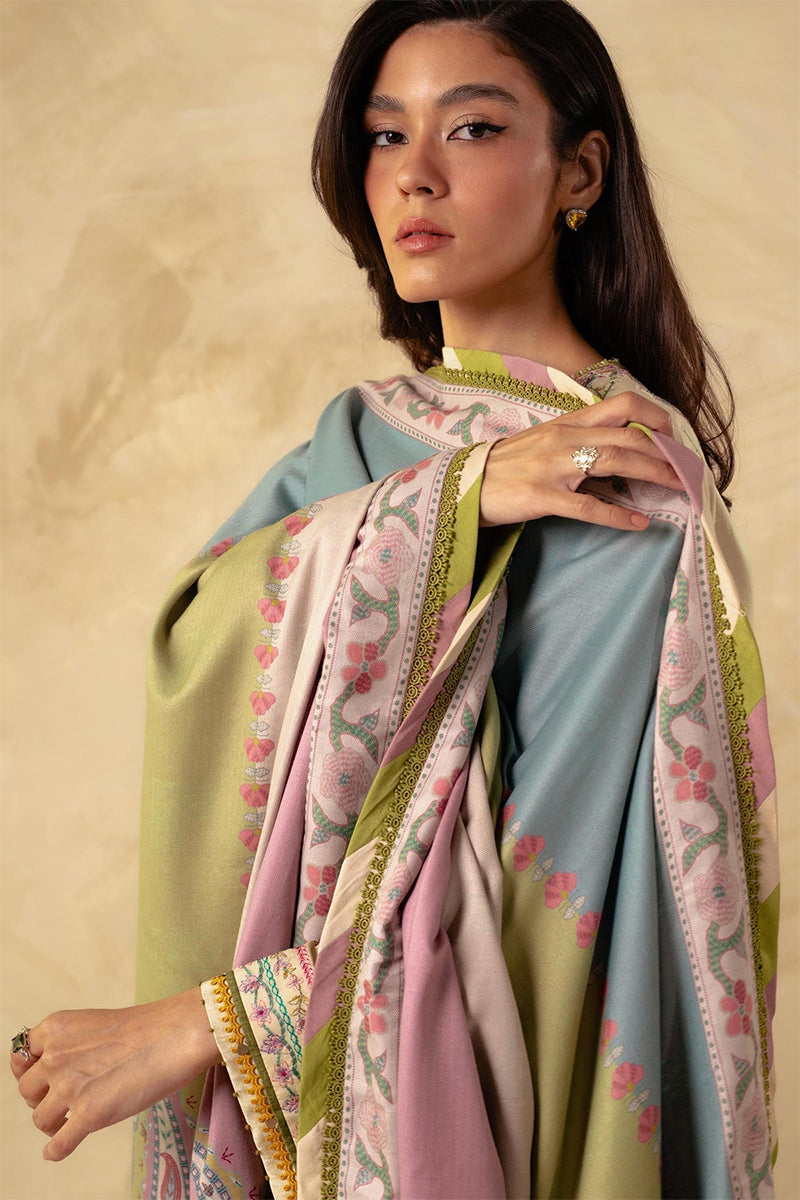 ZARA SHAH JAHAN - 3PC DHANAK EMBROIDERED FL-W81S