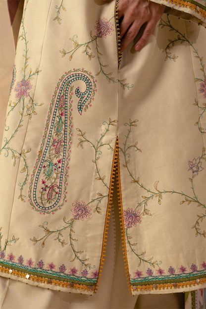 ZARA SHAH JAHAN - 3PC DHANAK EMBROIDERED FL-W81S