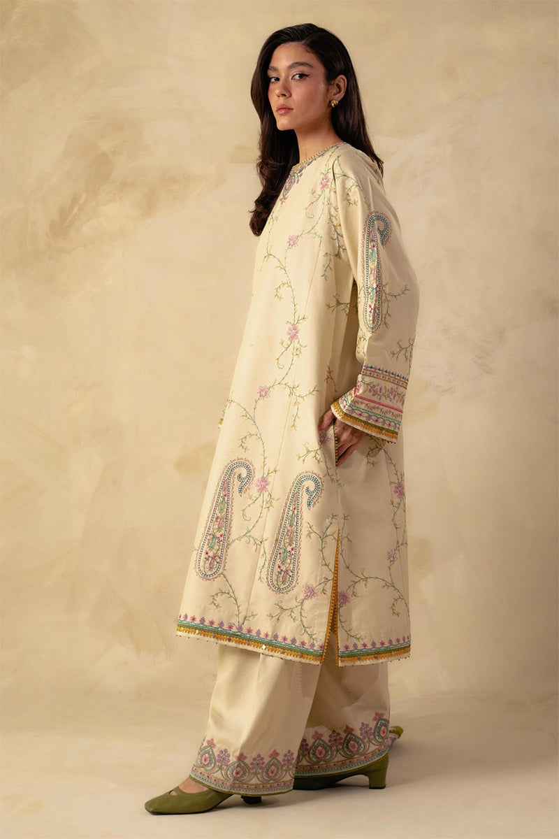 ZARA SHAH JAHAN - 3PC DHANAK EMBROIDERED FL-W81S