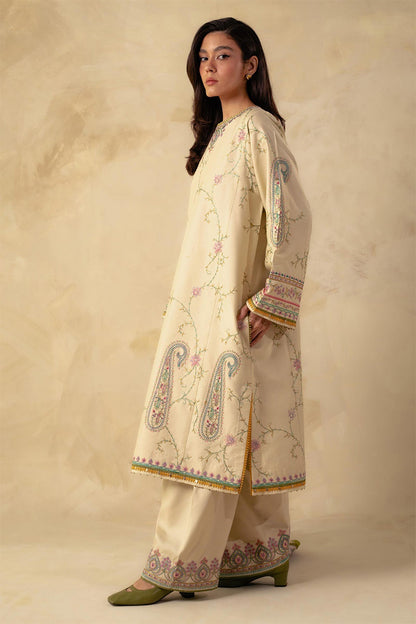ZARA SHAH JAHAN - 3PC DHANAK EMBROIDERED FL-W81S