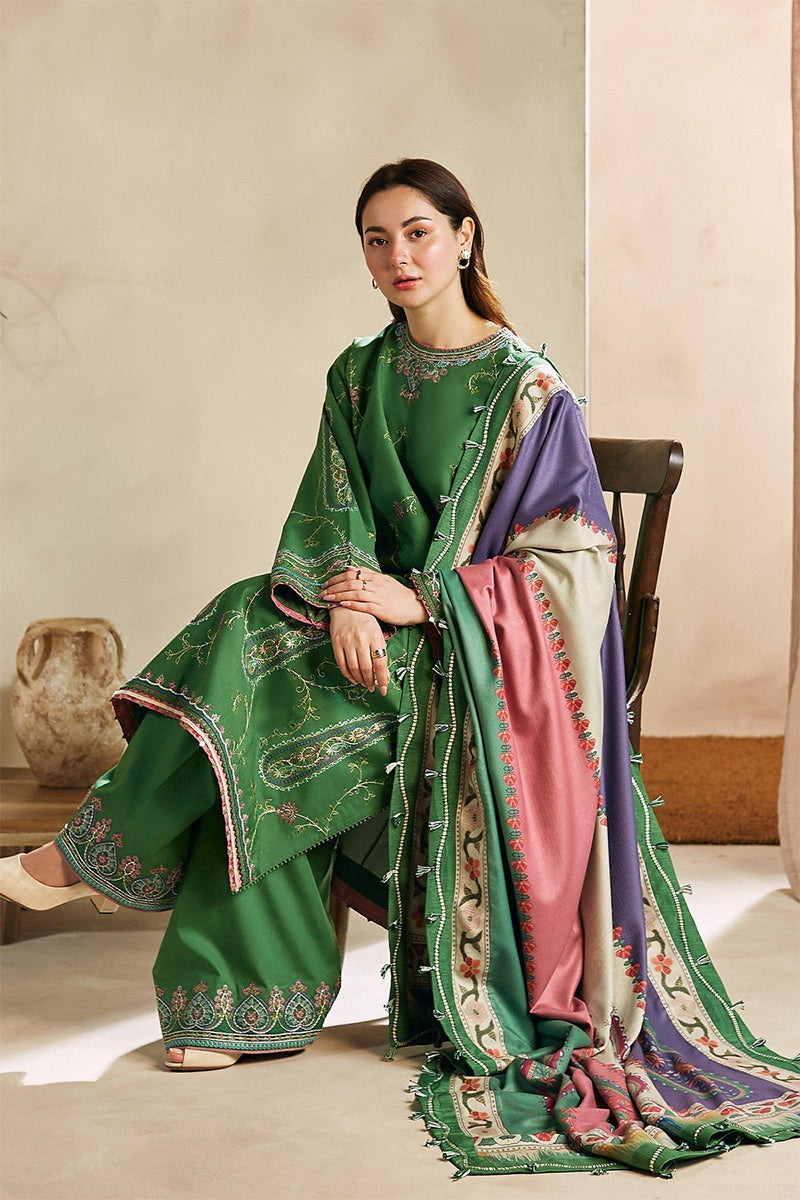 ZARA SHAH JAHAN - 3PC DHANAK EMBROIDERED FL-W81G