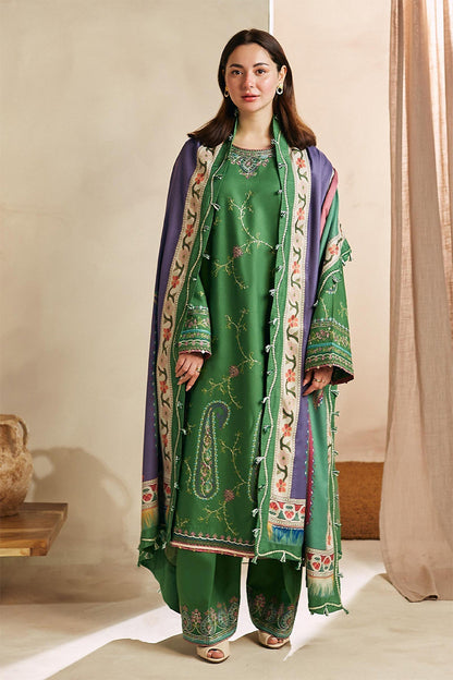 ZARA SHAH JAHAN - 3PC DHANAK EMBROIDERED FL-W81G