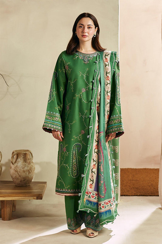 ZARA SHAH JAHAN - 3PC DHANAK EMBROIDERED FL-W81G