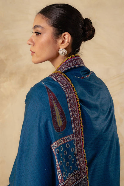 ZARA SHAH JAHAN - 3PC DHANAK EMBROIDERED FL-W143