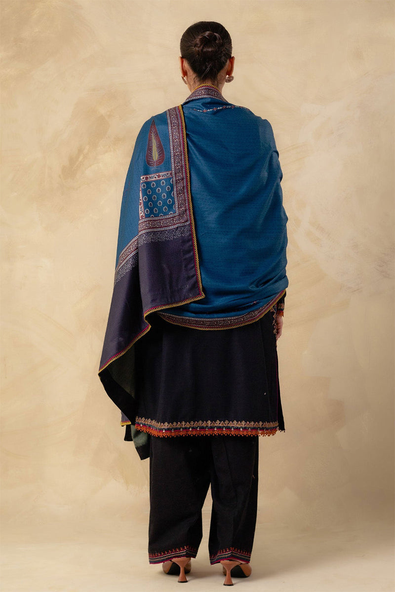 ZARA SHAH JAHAN - 3PC DHANAK EMBROIDERED FL-W143
