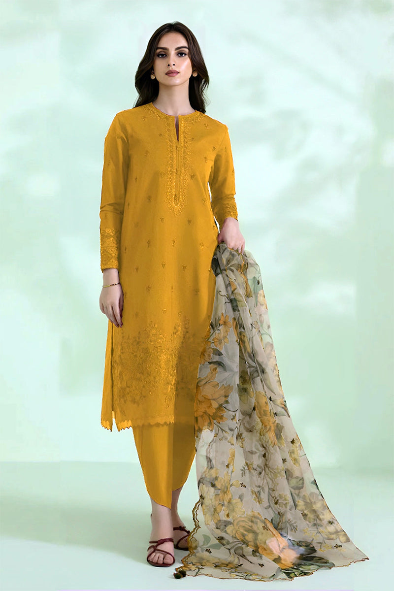 SAPPHIRE - 3PC DHANAK EMBROIDERED FL-W50B