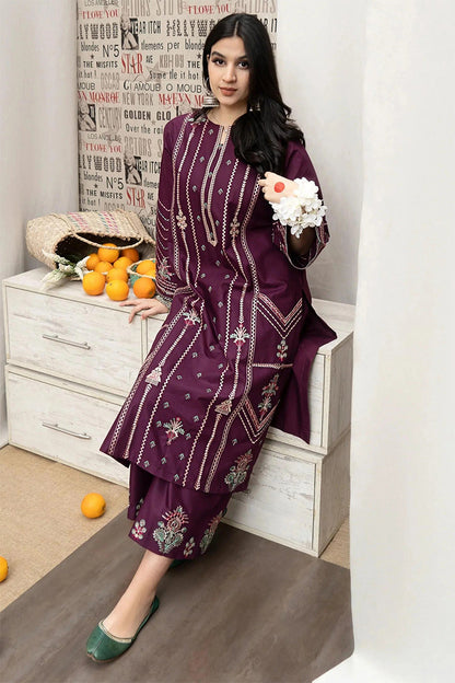 URGE - 3PC DHANAK EMBROIDERED FL-W153