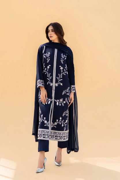 SERAN - 3PC DHANAK EMBROIDERED FL-W206