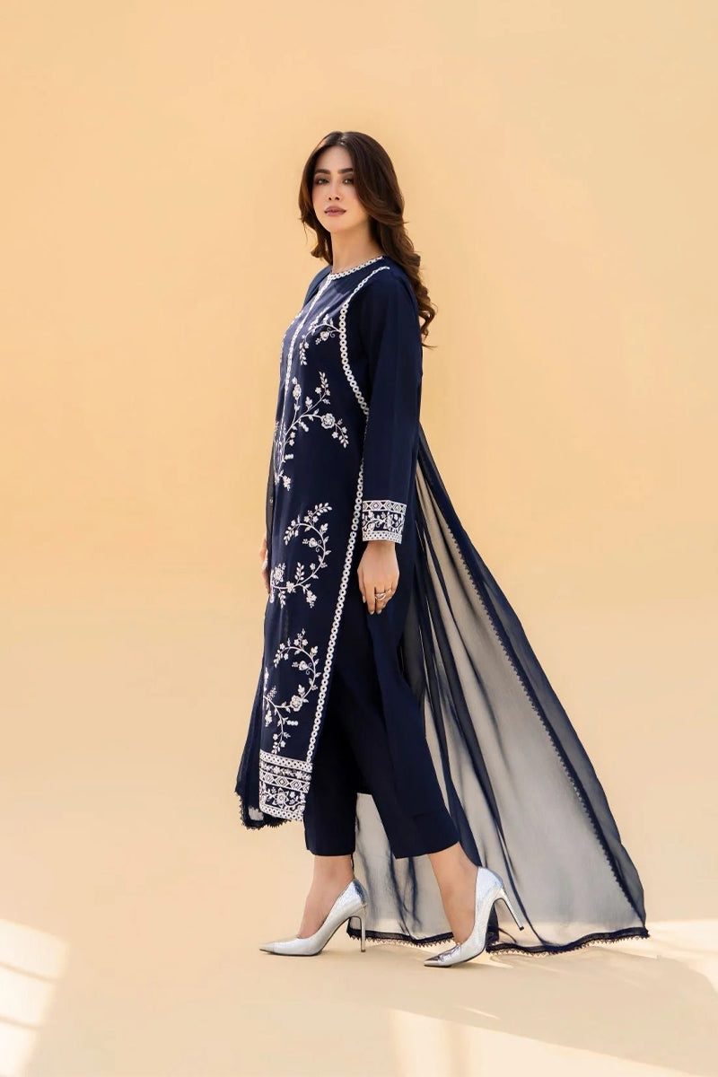 SERAN - 3PC DHANAK EMBROIDERED FL-W206