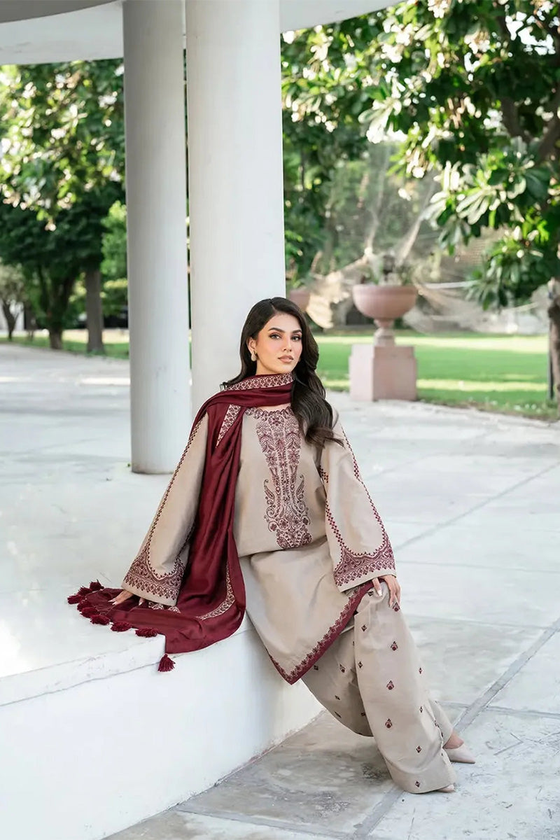BAROQUE - 3PC LAWN EMBROIDERED FL-S168