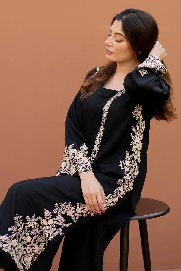 MARIA B - 2PC Dhanak EMBROIDERED FL-93